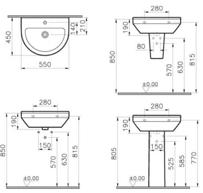 S50 lavabo okrugli 55cm SVS55O 5301L003-0001