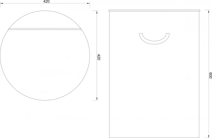 Bambus korpa za ves fi40cm x 60cm C-07-530N