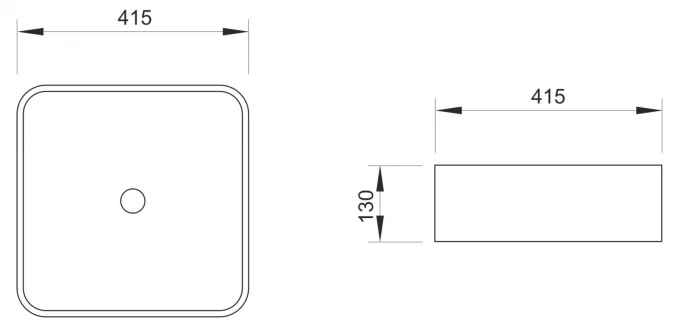 Nadgradni lavabo 7006 415x415x135