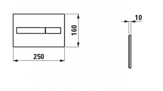 Taster LAUFEN LIS AW1 mat crni LA8956617160001