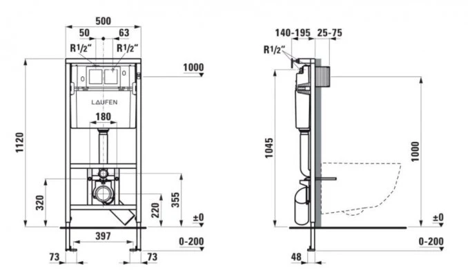 Ugradni vodokotlic LAUFEN LIS CW1 LA8946600000001