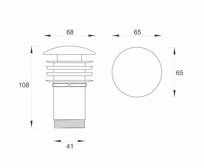 Podsklop mat crni COPEN sa prelivom C-S-2047B